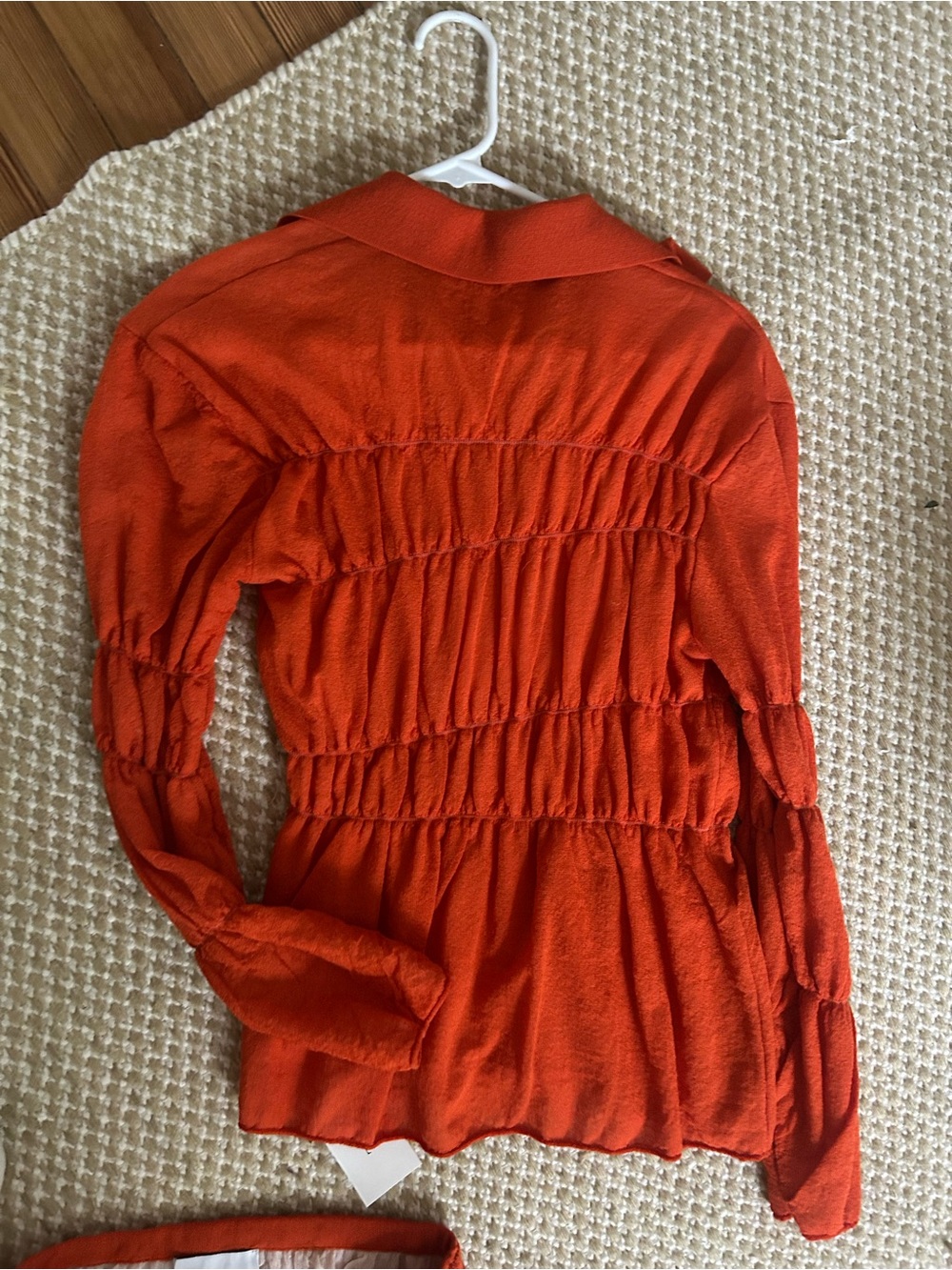 RUS Red Ruched Two-Piece Dress Set - Picture 4 of 5